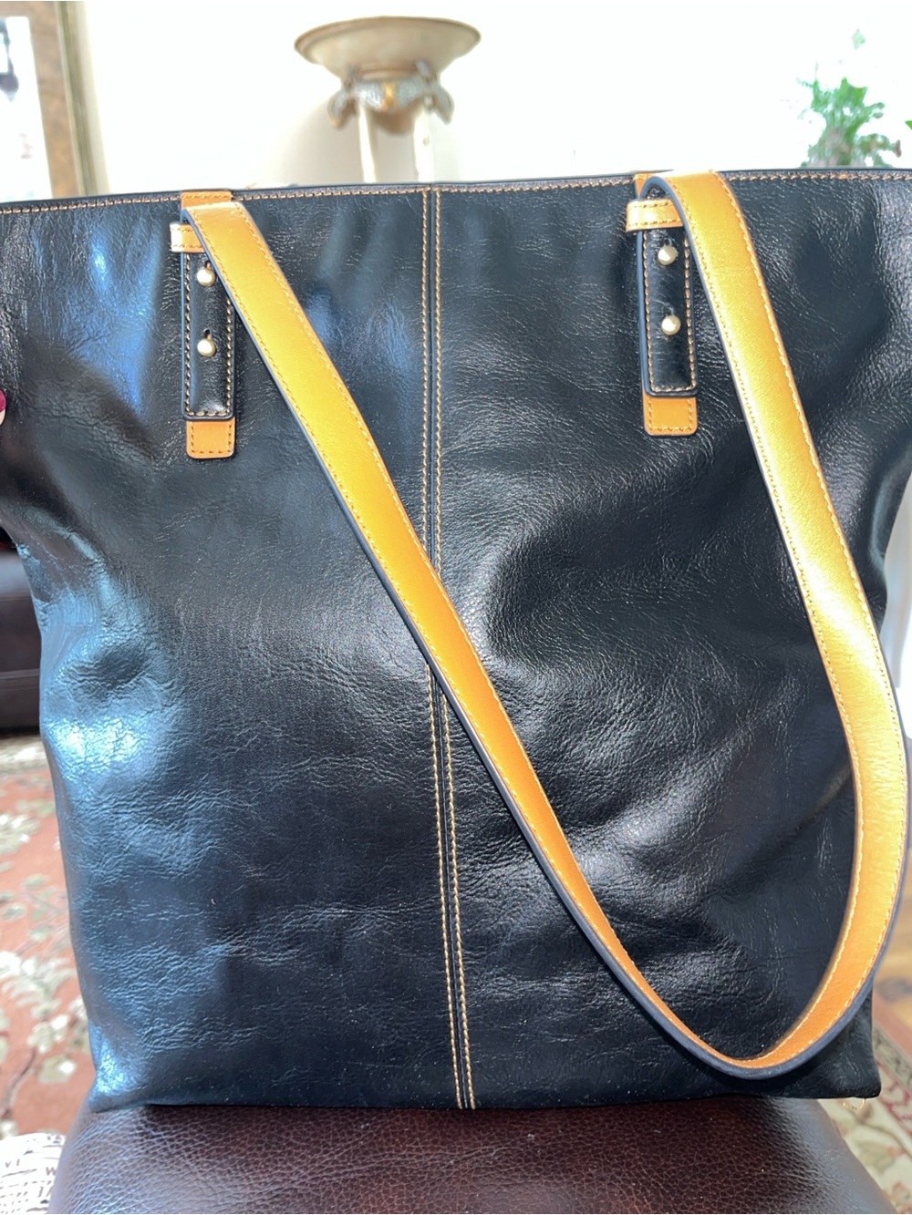 Vera Bradley Gallatin Leather Sagebrush Top Zip Handbag - Picture 2 of 6